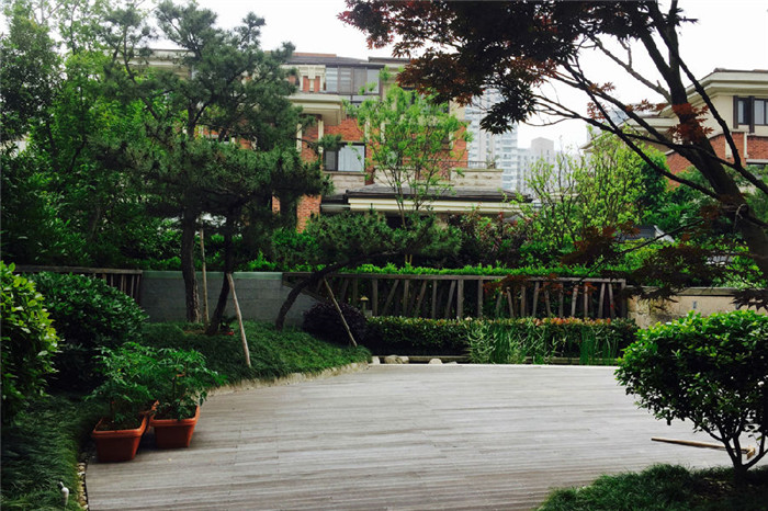 現代中式別墅花園01