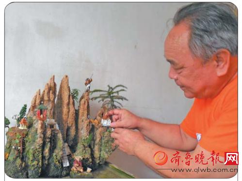 濟南節(jié)儉達人垃圾堆里淘出盆景